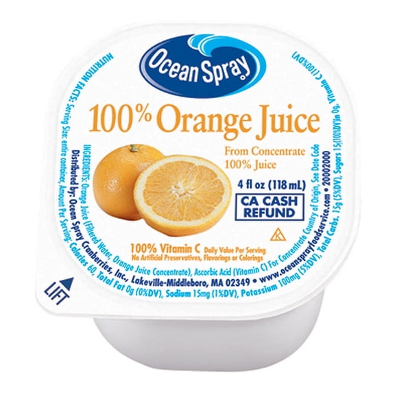 Ocean Spray Orange Juice 4 oz. 48 Count (00725) 307-00001