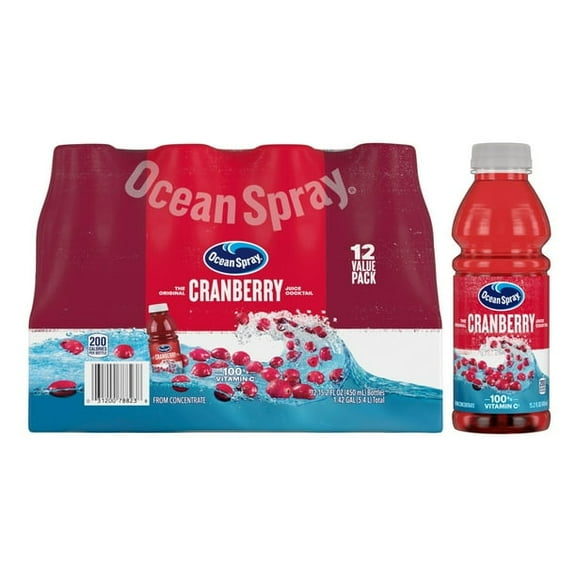 Ocean Spray Cranberry Juice Cocktail, 12 Pack, 15.2 fl oz Bottles