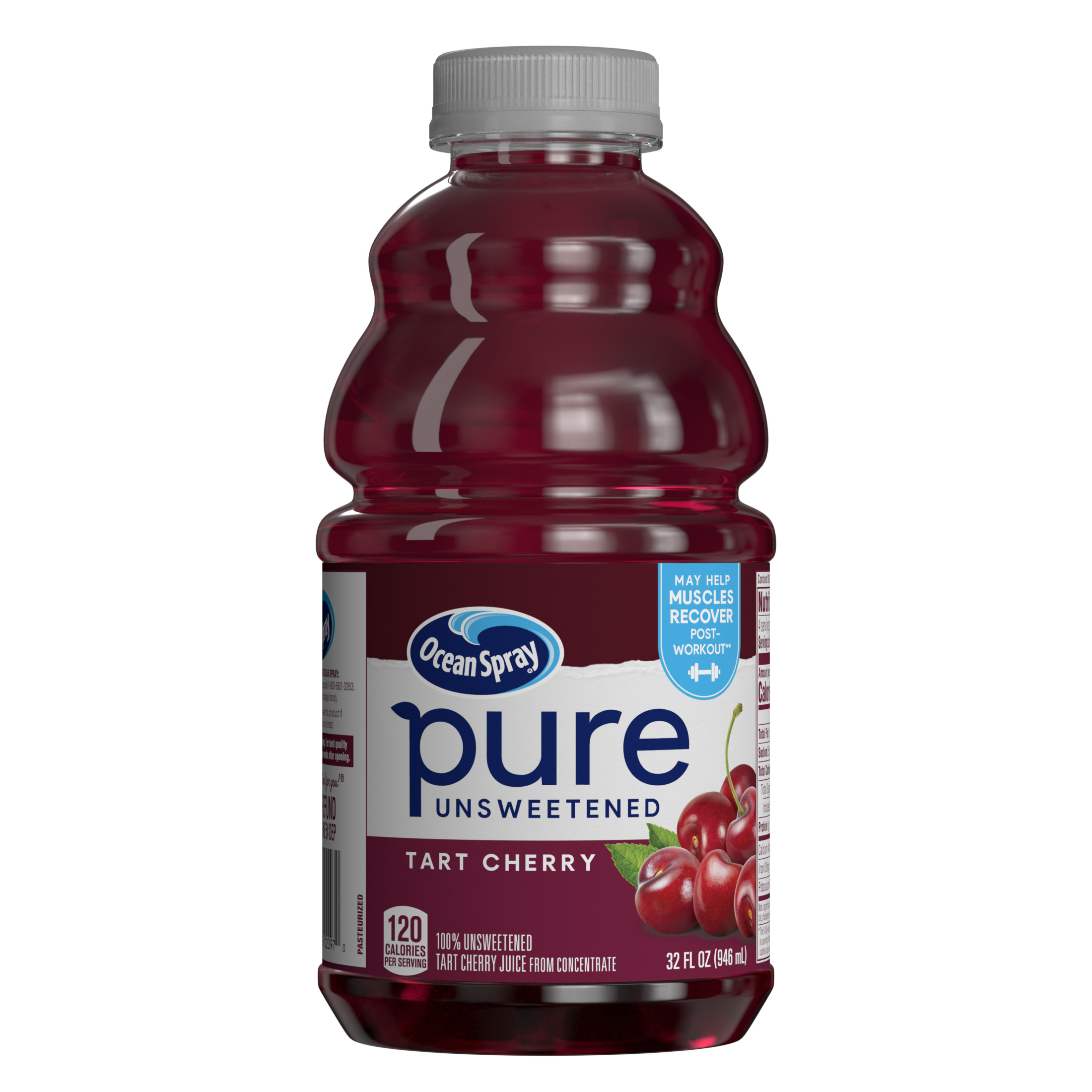 Ocean Spray® Pure Unsweetened Tart Cherry, 100% Tart Cherry Juice, 32 fl oz Bottle - image 1 of 6