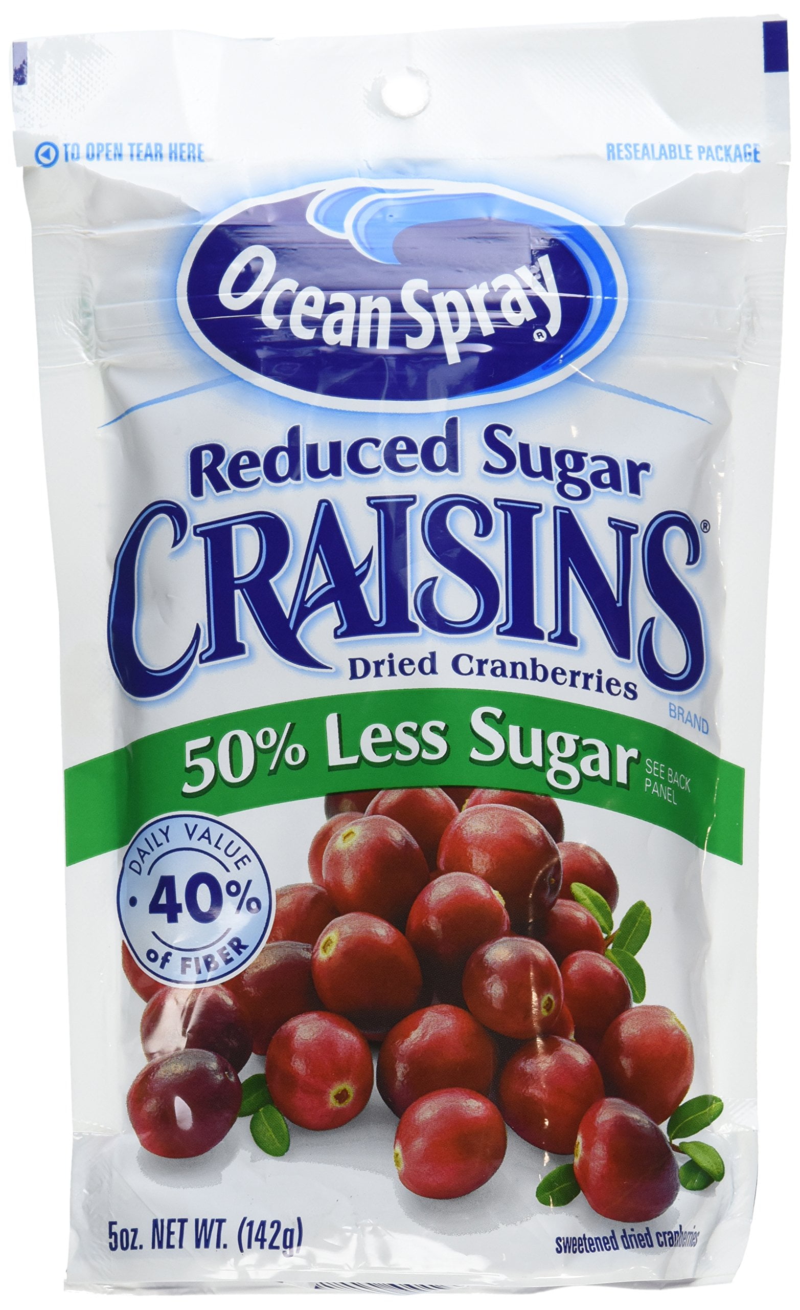 Ocean Spray Reduced Sugar Craisins Dried Cranberries 5 Oz (Pack Of 2)