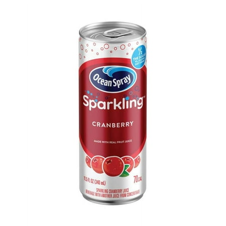 Ocean Spray Sparkling Cranberry Juice Drink, 11.5 Fl Oz Cans, 4 Count (Pack of 6)