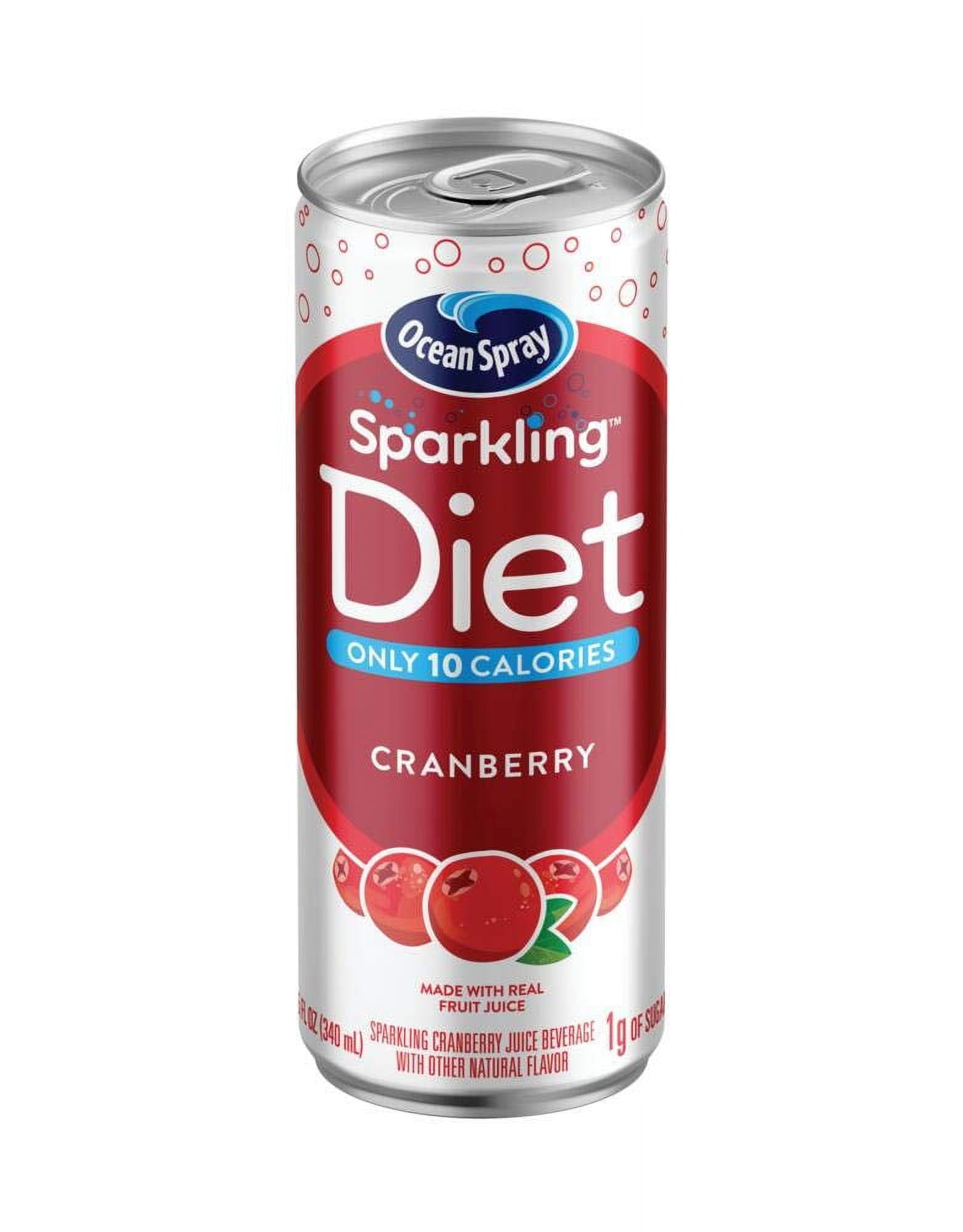 Ocean Spray Sparkling Diet Cranberry Juice Cocktail, 11.5 Oz Cans (Pack ...
