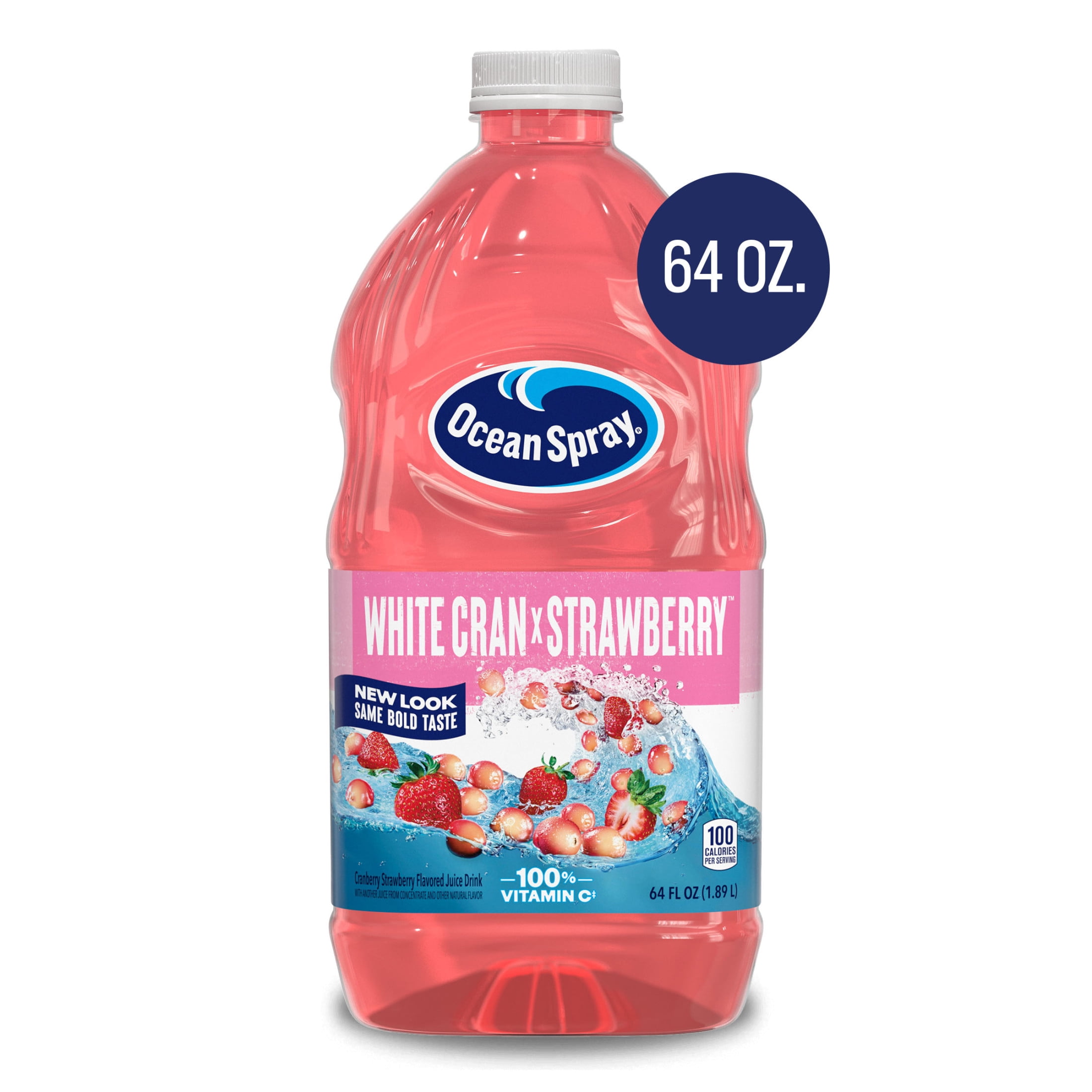 Ocean Spray White Cran-Strawberry Juice Drink, 64 fl oz Bottle