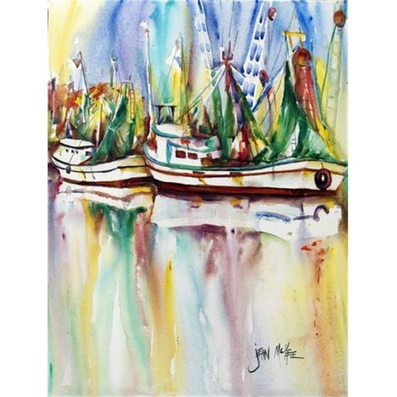 Ocean Springs Shrimp Boats Flag Canvas House Size