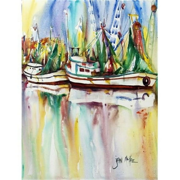 Ocean Springs Shrimp Boats Flag Garden Size