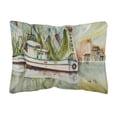 thumbnail image 1 of Ocean Springs Shrimper Canvas Fabric Decorative Pillow, 1 of 3