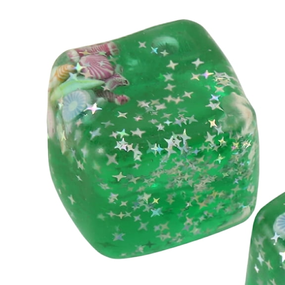 Ocean Square Maltose Texture Squeeze Decor, Green Soft Stretchy Decompression Ornament, Slow Rebound Stress Relief Squeeze Piece for Daily Relaxation and Mood Calming