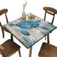 thumbnail image 1 of Ocean Square Tablecloth, Blue Turtle Waterproof Wipeable Table Cover, for Indoor Holiday Family Banquet and Outdoor Patio Use, Fit for 34'''' x 34''''Square Table, 1 of 5