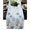 thumbnail image 1 of Ocean StarShell Gray Modern Table Runner For Wedding Party Chirstmas Cake Floral Tablecloth Decoration, 1 of 5