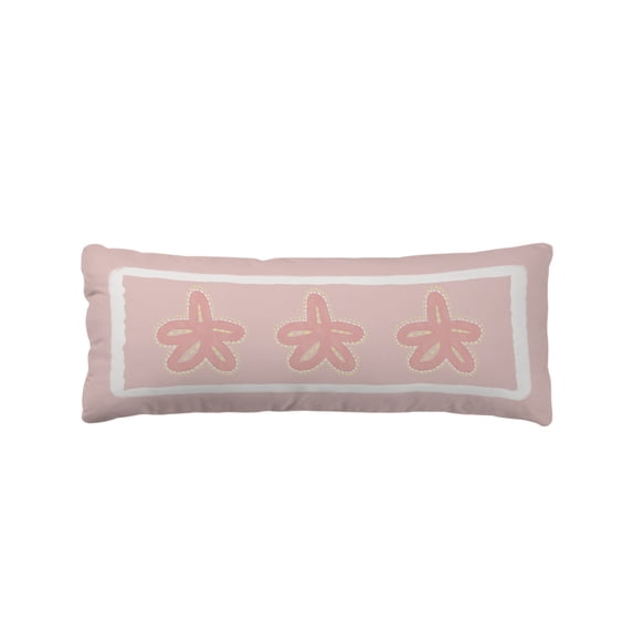 Ocean Starfish Body Pillow Cover 20 x 54 Inch Decorative Pillow Cover Summer Coastal Cartoon Geometric Pink Lumbar Pillowcase Seasonal Rectangle Cushion Case for Couch Sofa Bed Living Room