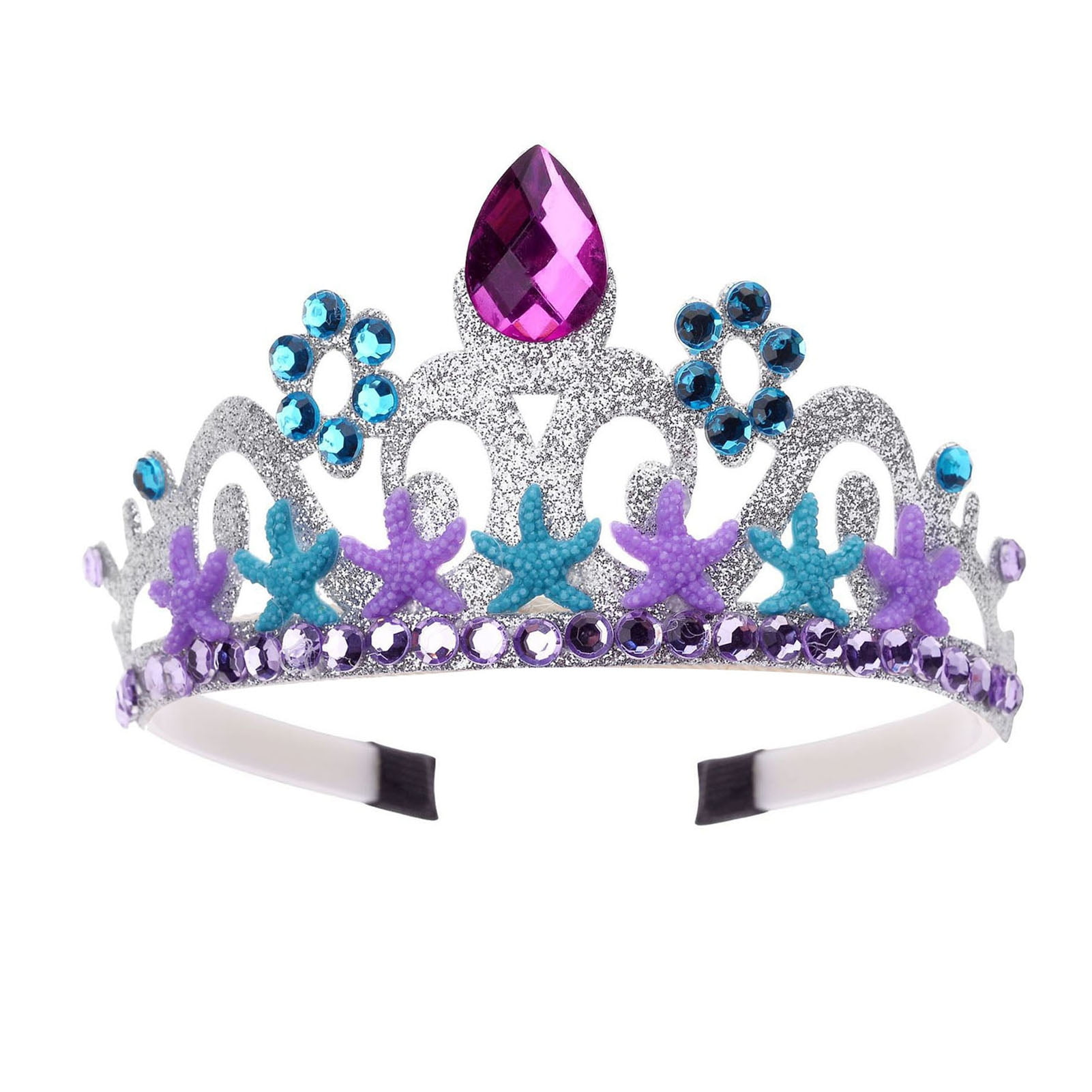 Ocean Starfish Mermaid Princess Headband Rhinestone Crown Princess ...