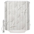 thumbnail image 1 of Ocean Starfish Seashell Bathroom Shower Curtains with 12 Hooks Waterproof Shower Curtain for Stalls and Bathtubs Summer Marine Life Floral White Decorative Bathroom Privacy Curtain 60x72 Inches, 1 of 9