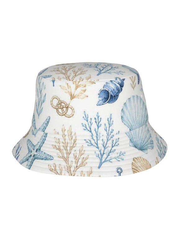 Ocean Starfish Seashell Fisherman's Hat Casual and Breathable Sun Hat for Men and Women