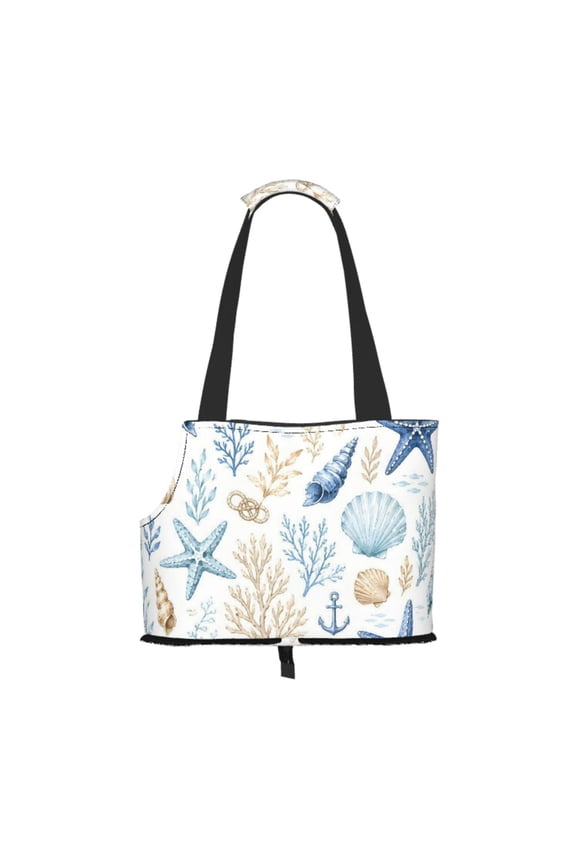 Ocean Starfish Seashell Pet Tote Bag Lightweight Shoulder Bag for Shopping and Travel