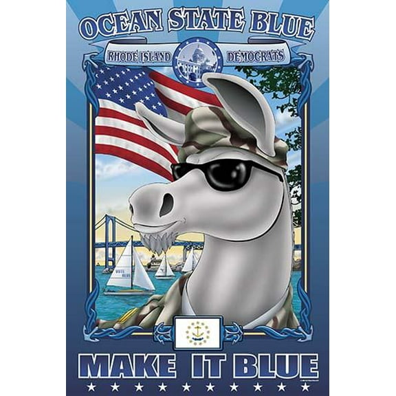 Ocean State Blue - Rhode Island Remembers- Fine Art Canvas Print (20" x 30")