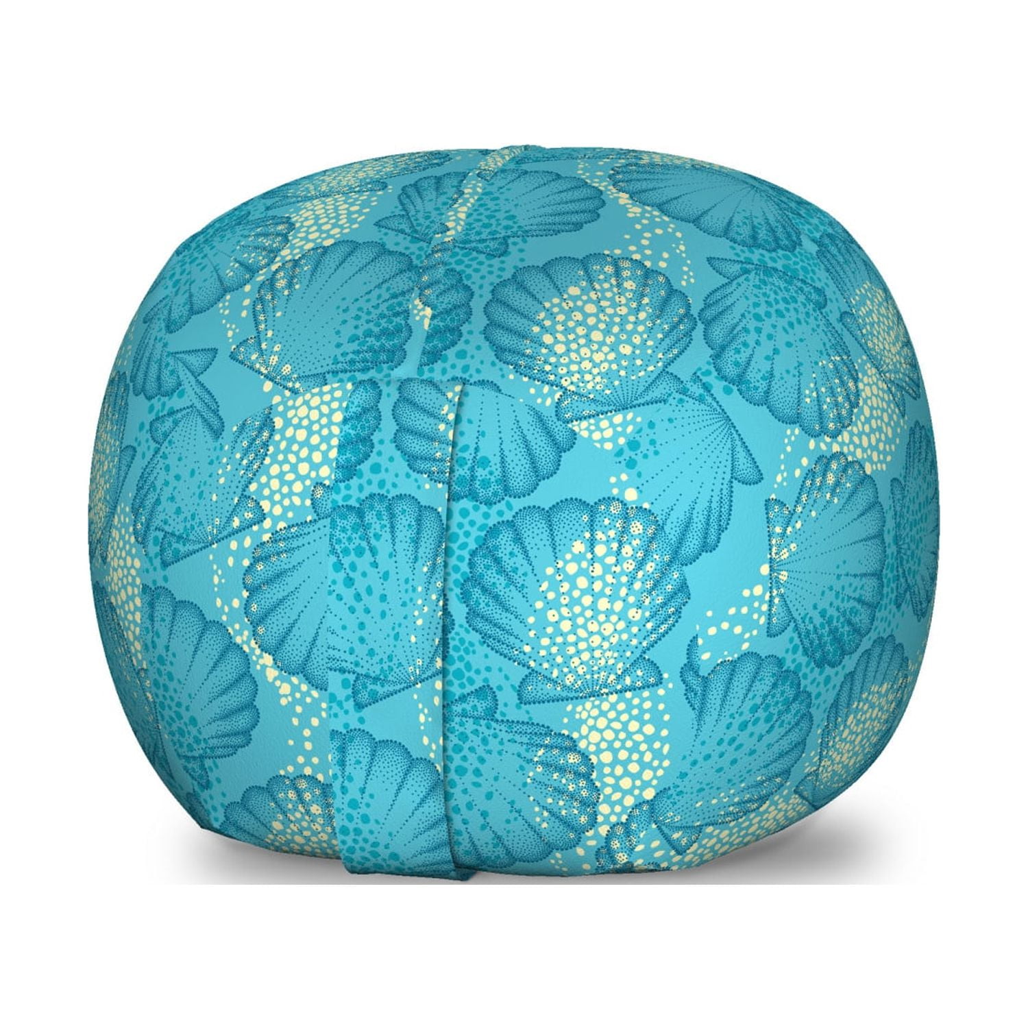 Ocean Storage Toy Bag Chair, Marine Aquatic Theme Scallop Sea Shells in ...