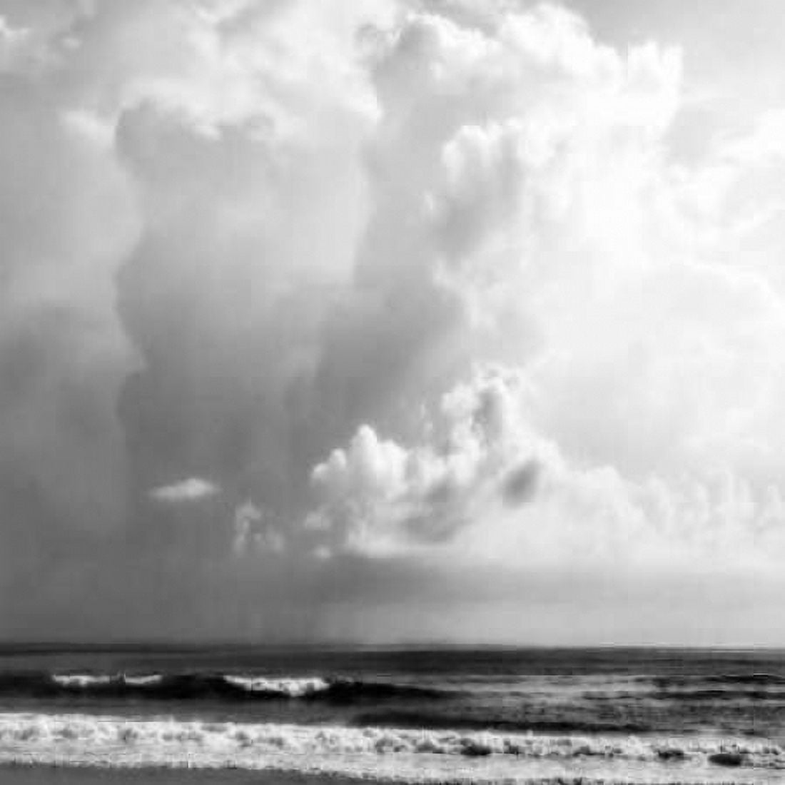 Ocean Storm I Sq BW Canvas Art - Alan Hausenflock (24 x 24)