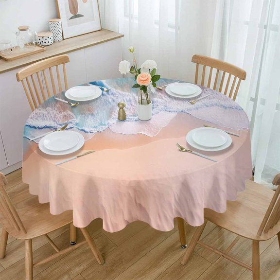 Ocean Summer Beach Table Cloth Waterproof Wedding Holiday Tablecloth Coffee Table Decor Table Cover