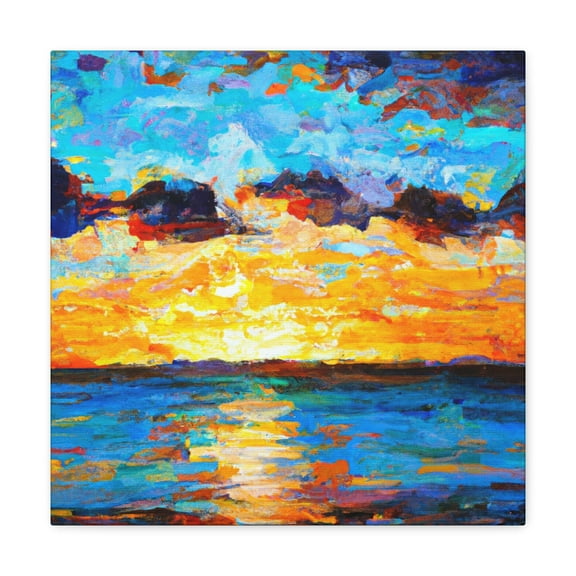 "Ocean Sunrise Reflection" - Canvas