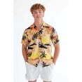 thumbnail image 1 of Ocean Sunset Hawaiian Shirt - Tropical Beach Sunset Print, Men's Casual, 1 of 4