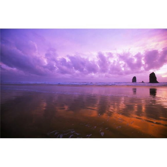 Ocean Sunset Needle Rocks Cannon Beach Poster Print by Natural Selection Craig Tuttle - 18 x 12
