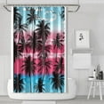 thumbnail image 1 of Ocean Sunset with Palm Trees Shower Curtain Waterproof 72x72 Inches - Tropical Paradise Bath Curtain Machine Washable Quick-Dry with 12 Hooks Hotel Style Drapes, 1 of 5