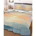 thumbnail image 1 of Ocean Sunset Twin XL Size Down Alternative Comforter, Lightweight Comforter Quilt Bedding Set with Pillow Shams Modern Orange Blue Oil Painting Seagull All Seasons Bed Comforter Duvet Insert 68"x98", 1 of 7