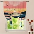 thumbnail image 1 of Ocean Sunset Waves Art Print Window Curtain for Living Room Roman Curtain Kitchen Tie-up Curtains Adjustable Drapes, 1 of 5