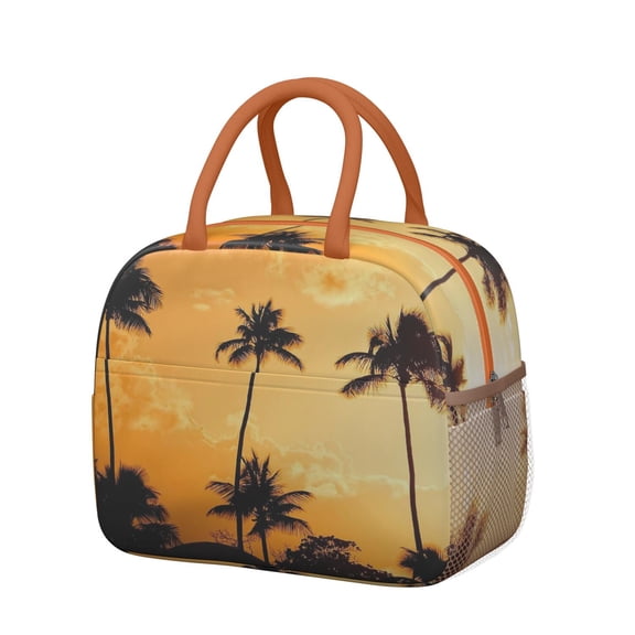 Ocean Sunset with Palm Trees Insulated Lunch Box - Leakproof & Thermal Insulation - Stylish Design for Women & Men - Great for Travel or Daily Use