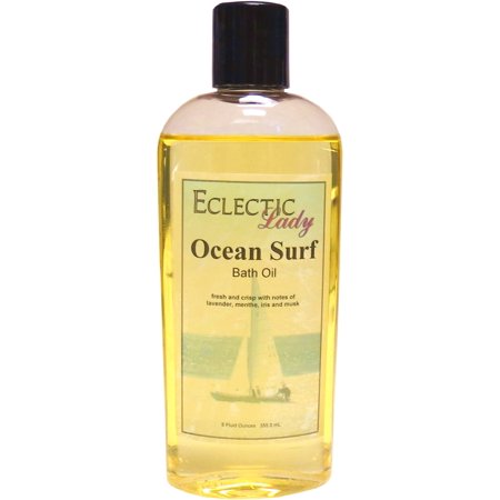 Ocean Surf Bath Oil - Scented Body Oil - Relaxing & Moisturizing Bathing Oil - Fragrance Body Oil For Dry & Rough Sensitive Skin - 8 oz