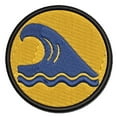 thumbnail image 1 of Ocean Surf Wave Beach Applique Multi-Color Embroidered Iron-On Patch - 2.5 Inch Small, 1 of 5