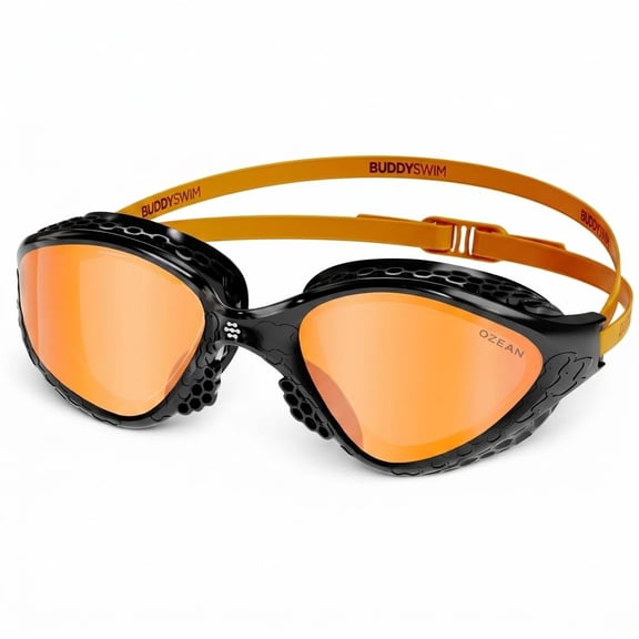 Ocean Swimming Goggles, Anti-Fog, UV400 Protection, Men's Swimming Goggles, Peripheral Vision, Comfortable Fit with HCF Technology