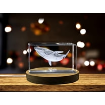 Ocean Symphony | Whale Design | 3D Engraved Crystal Keepsake