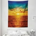 thumbnail image 1 of Ocean Decor Wall Hanging Tapestry, Sunset Clouds Exotic Seaside Sun Rays Magical Evening View Decorative Picture Print, Bedroom Living Room Dorm Accessories, 60 X 80 Inches, by Ambesonne, 1 of 5