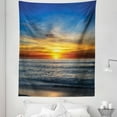 thumbnail image 1 of Ocean Tapestry, Sunset over Pacific Ocean from La Jolla California Sun Rays Colored Sky Photo Print, Fabric Wall Hanging Decor for Bedroom Living Room Dorm, 5 Sizes, Orange Blue, by Ambesonne, 1 of 1