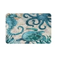 thumbnail image 1 of Ocean Theme Foam Bath Mat Blue Turtle Octopus Seahorse Rubber Non Slip Bathroom Rugs 16"x24", 1 of 8