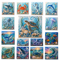 thumbnail image 1 of Ocean Theme Pearl Art DIY Kit, 3D Octopus Pearl Painting Kit with Sparkling Resin Pearls & Rhinestone Beads, Coastal Wall Art Craft for Adults and Beginners, 1 of 7