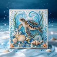 thumbnail image 1 of Ocean Theme Pearl Art DIY Kit, 7.8 x 7.8in 3D Pearl Craft Kit, Sparkling Coastal Pearls Mosaic Art with Pearls & Rhinestones, DIY Home Wall Decor Gift, 1 of 5