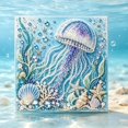 thumbnail image 1 of Ocean Theme Pearl Art DIY Kit, Jellyfish DIY Pearl Painting Set, Sparkling Coastal Wall Decoration with Jellyfish Diamond Pearl Art for Beach Enthusiasts, 1 of 7