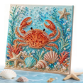 thumbnail image 1 of Ocean Theme Pearl Art DIY Kit, Ocean 3D Diamond Painting Craft for Adults, Sparkling Coastal Decor Wall Art with Pearls & Rhinestones, Beginner DIY Gift A1, 1 of 7