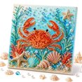 thumbnail image 1 of Ocean Theme Pearl Art DIY Kit, Octopus DIY Pearl Painting Kit, Ocean Diamond Art for Adults & Beginners, Sparkling Coastal Wall Decor (Crab-1PCS#1), 1 of 6