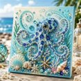 thumbnail image 1 of Ocean Theme Pearl Art DIY Kit, Octopus DIY Pearl Painting Set, Sparkling Coastal Wall Decoration with Octopus Diamond Pearl Art for Beach Enthusiasts, 1 of 9