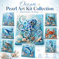 thumbnail image 1 of Ocean Theme Pearl Art DIY Kit, Pearl Diamond Art Kits for Adults, Premium 3D Ocean Art Painting Kit with Octopus Design, Sparkling Pearl Beads Craft for Coastal Home Decor Gift, 1 of 7
