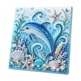 thumbnail image 1 of Ocean Theme Pearl Art DIY Kit, Pearl Painting Set, Creative Handmade Craft Project, Home Wall Decor Decoration Gift, 1 of 6
