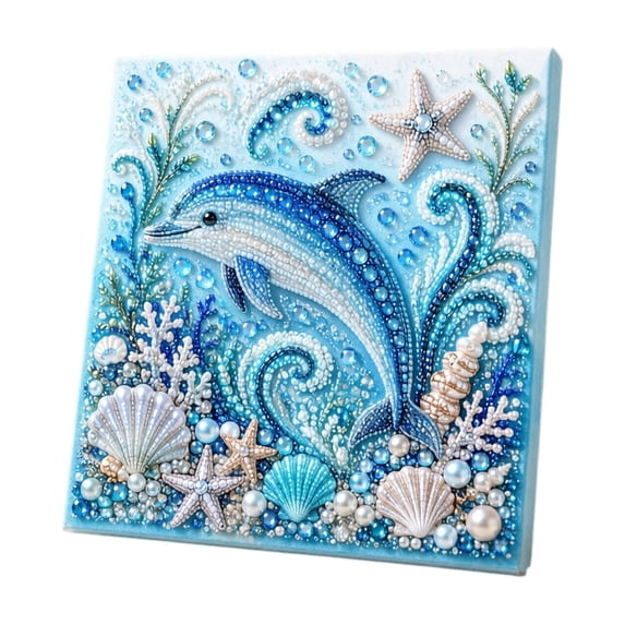 Ocean Theme Pearl Art DIY Kit, Pearl Painting Set, Creative Handmade Craft Project, Home Wall Decor Decoration Gift