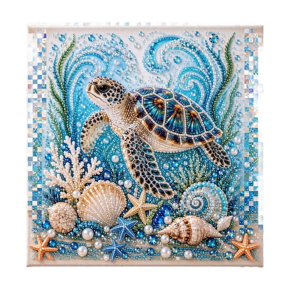 Ocean Theme Pearl Art DIY Kit, Pearl Painting Set, Creative Handmade Craft Project, Home Wall Decor Decoration Gift