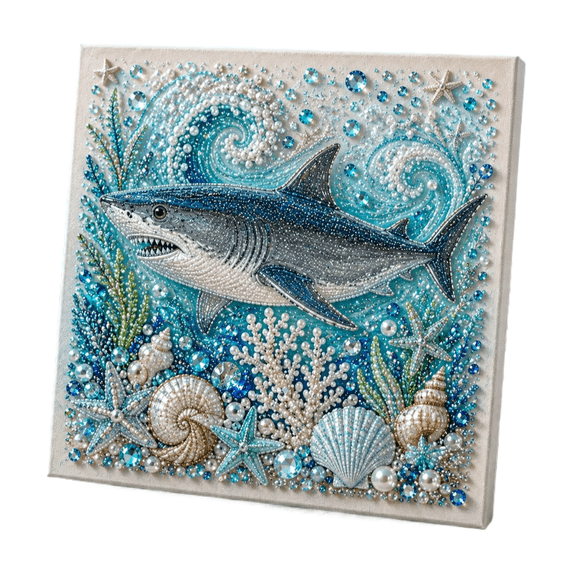 Ocean Theme Pearl Art DIY Kit, Pearl Painting Set, Creative Handmade Craft Project, Home Wall Decor Decoration Gift