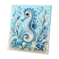 thumbnail image 1 of Ocean Theme Pearl Art DIY Kit Seahorse 3D Pearl Painting Crafts for Adults DIY Pearl Mosaic Wall Art Set with Rhinestones Coastal Home Decor Gift for Beginners, 1 of 6