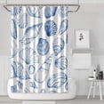 thumbnail image 1 of Ocean Theme Shower Curtain - Machine Washable Tropical Seashell Design, Mildew-Resistant PEVA Fabric,72x72in, 1 of 5