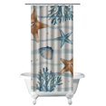 thumbnail image 1 of Ocean Theme Starfish Shower Curtain Liner - Marine Life Water Resistant Fabric, Washable Tropical Bathroom Decor for Coastal Homes,36x72in, 1 of 5